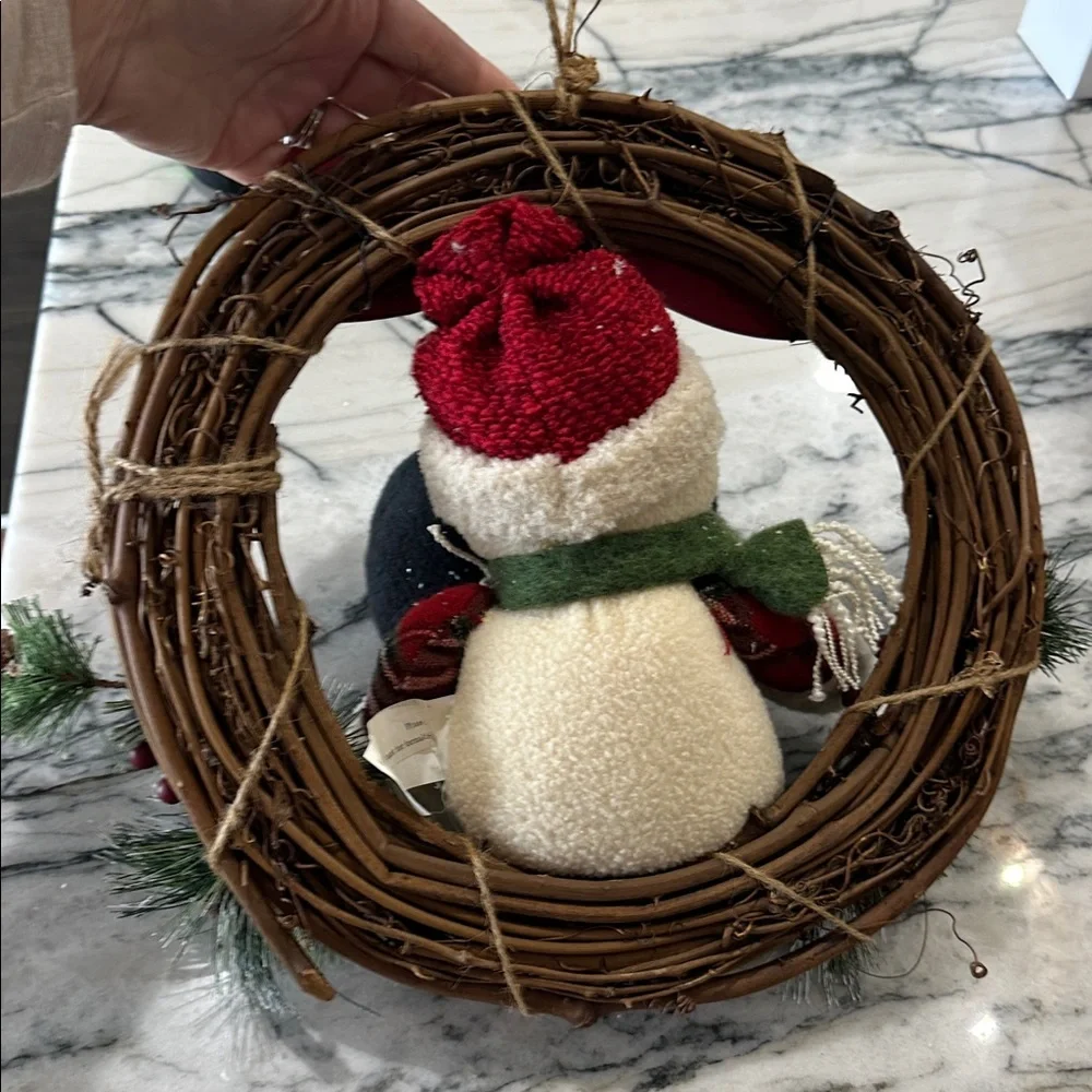Festive Snowman Christmas/winter season Wreath - “We ❤️ Snow” 13”